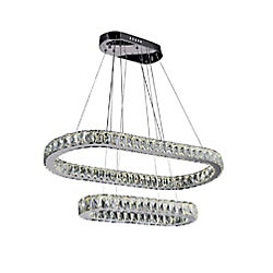 Milan 34 inch LED Chandelier with Chrome Finish