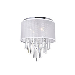 Renee 13 inch 4 Light Flush Mount with Chrome Finish