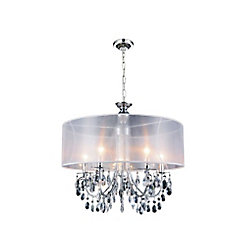 Halo 22 inch 5 Light Chandelier with Chrome Finish