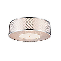 Swiss 20 inch 5 Light Flush Mount with Chrome Finish