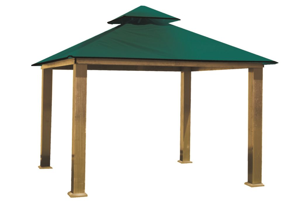 ACACIA 14 ft. Sq. Gazebo Green The Home Depot Canada