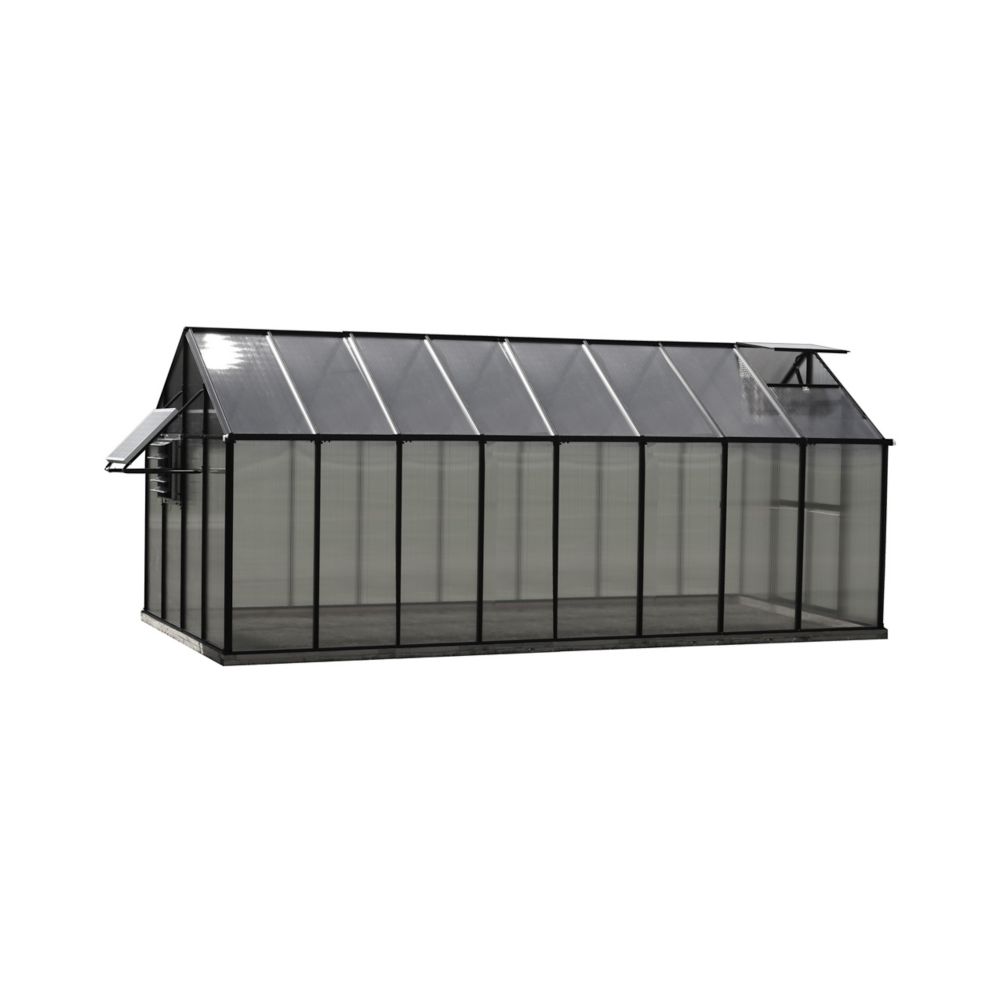 Monticello Greenhouse 8 ft. X 16 ft. Black Greenhouse Mojave Edition