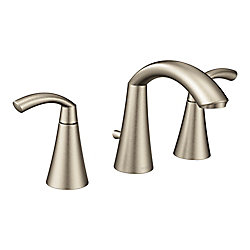 Glyde Two-Handle High Arc Bathroom Faucet in Brushed Nickel (Valve Sold Separately)