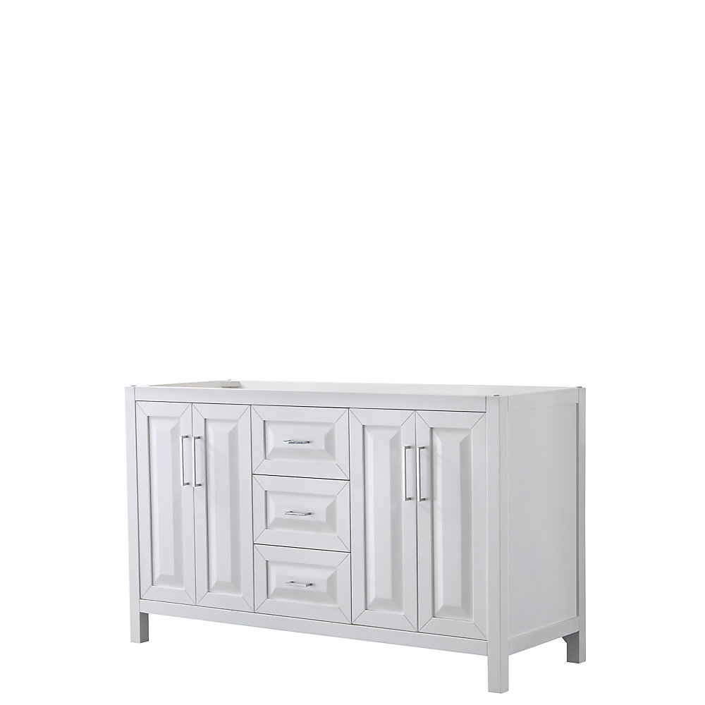 Wyndham Collection Daria 60 Inch Double Vanity In White