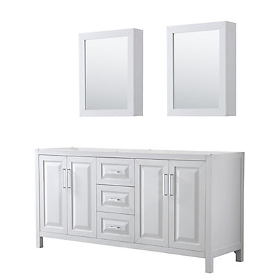 Wyndham Collection Daria 72 Inch Double Vanity In White No Top Wyndham Collection Daria 72 Inch Double Vanity In White No Top Sink Medicine Cabinets The Home Depot Canada