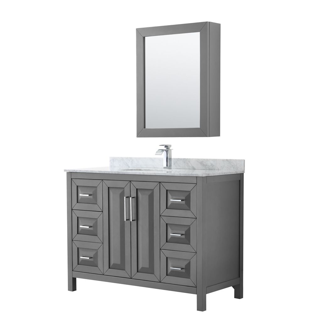 Simpli Home Chelsea 48inch Vanity in Black with Quartz Marble Vanity