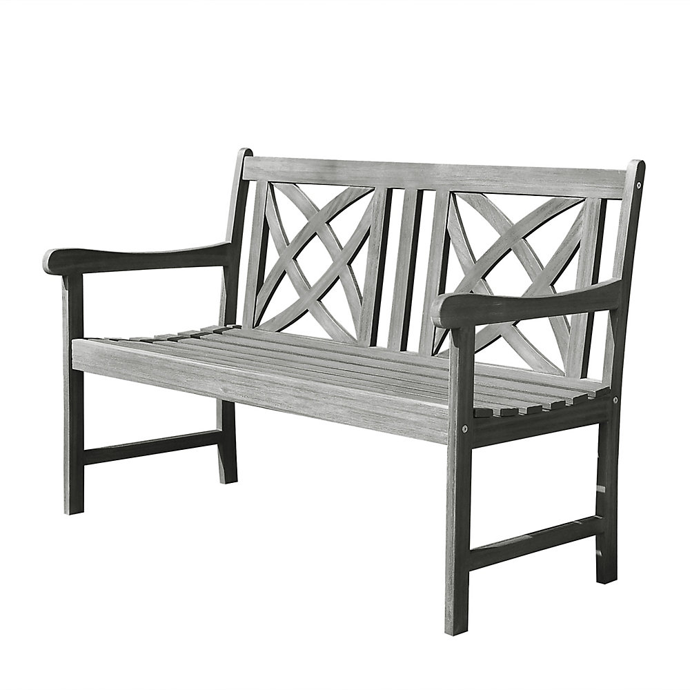 Renaissance Outdoor Patio 4 Ft Hand Sed Wood Garden Bench