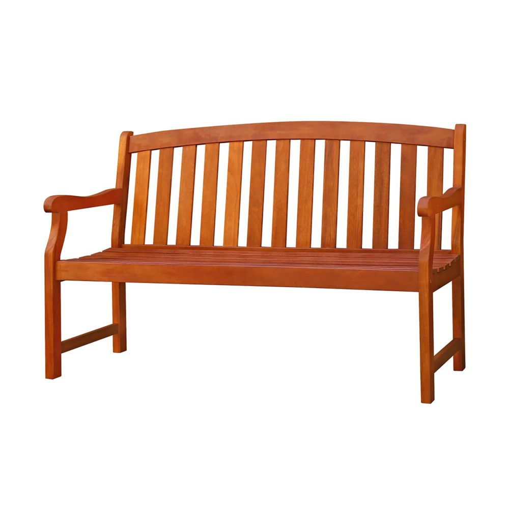 Vifah Malibu Outdoor Patio 5-ft Wood Garden Bench | The Home Depot Canada