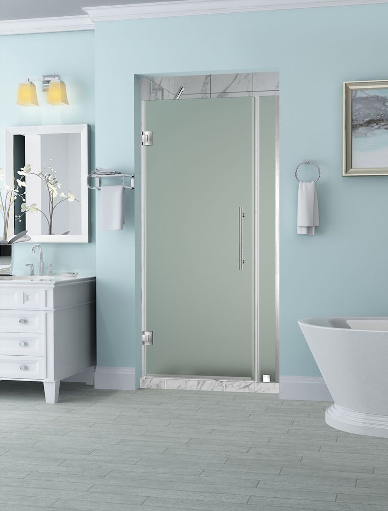 Aston Belmore 30.25 31.25 x 72 inch Frameless Hinged Shower Door with