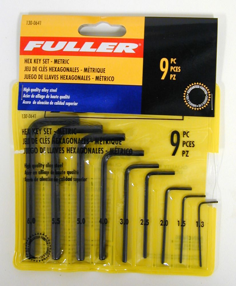 Fuller HighStrength Alloy Metric Hex Key Set (9Piece) The Home