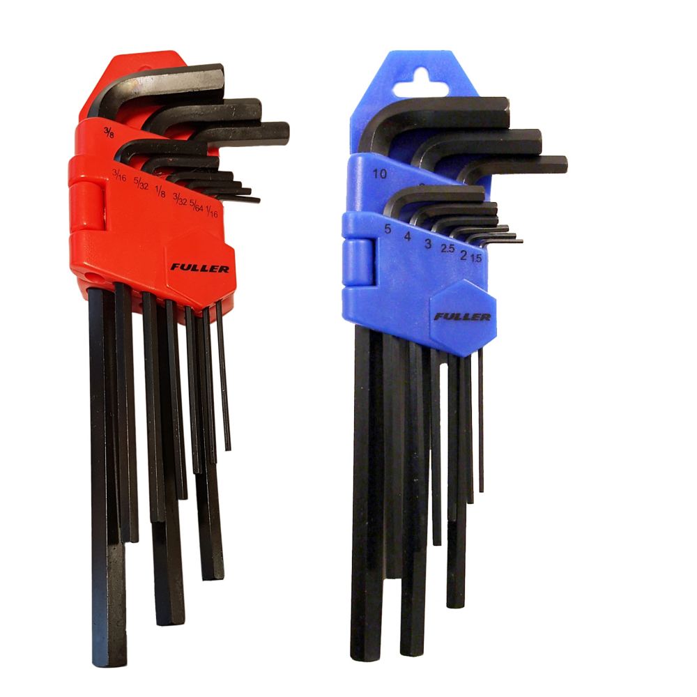 Fuller Pro Series 22Piece TwinPack SAE and Metric Hex Key Sets The