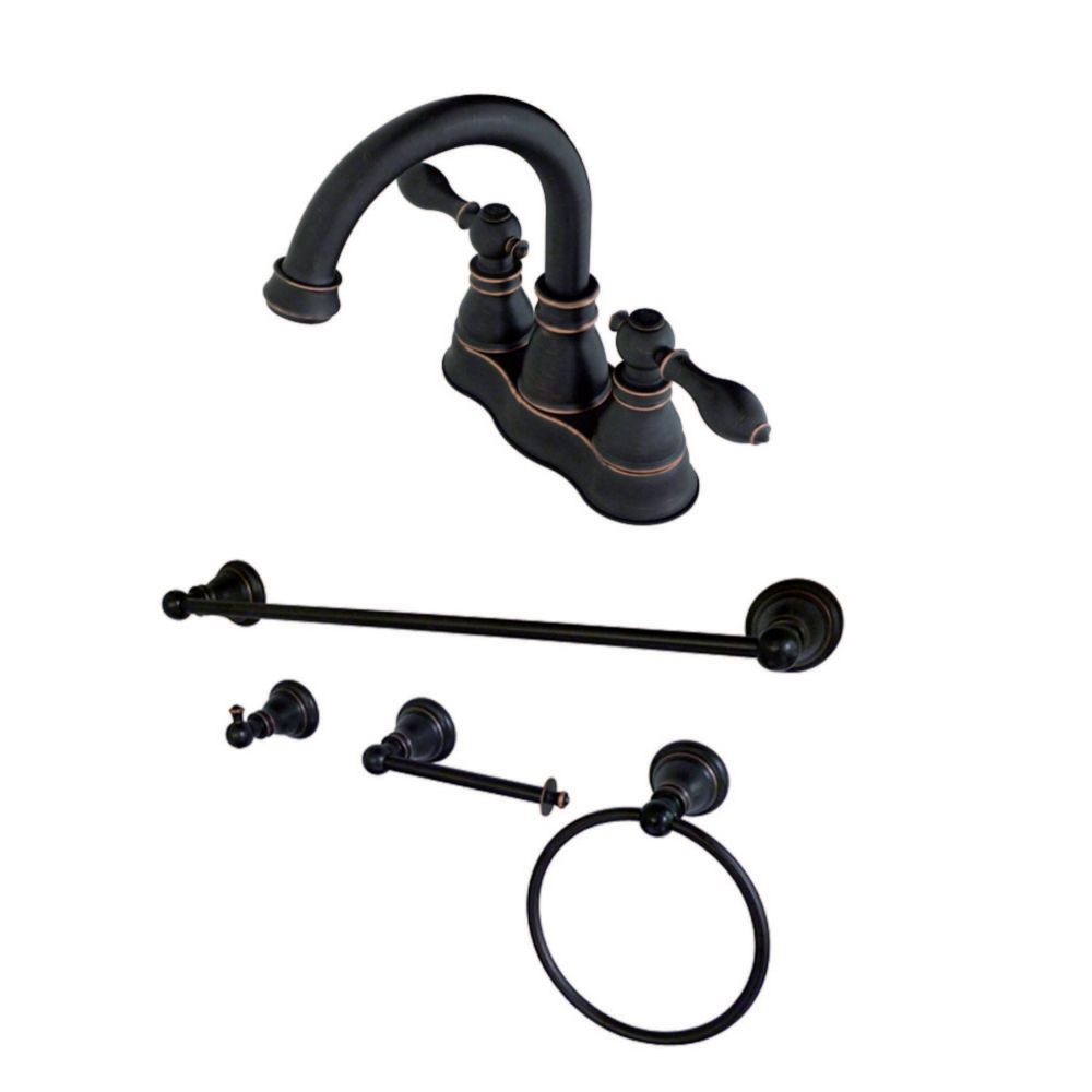 Kingston Brass Traditional 4 Inch Centerset 2 Handle Bathroom