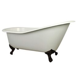 Aqua Eden Baignoire Blanche En Fonte De 6 Pi Avec Pieds Cambrés