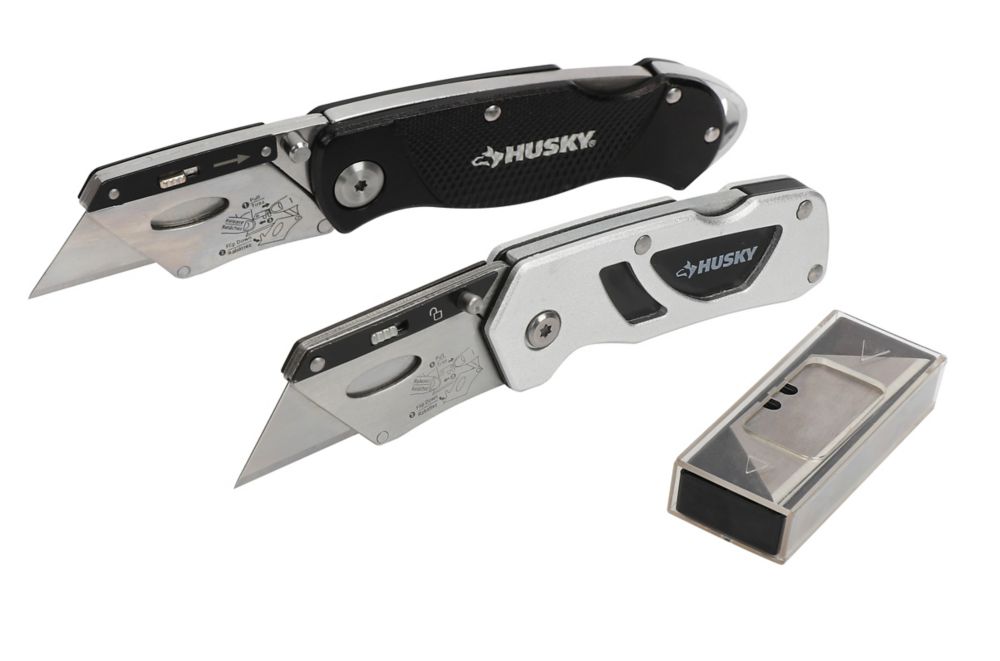 Husky Folding LockBack Utility Knife (2Pack) The Home Depot Canada