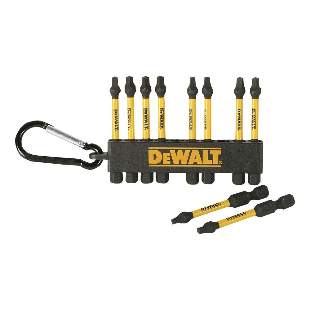DEWALT Flex Torq 2inch Square 2 Impact Ready Bits with Carabiner (10 PC) The Home Depot Canada