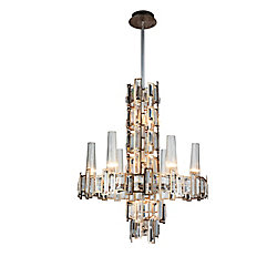 Quida 24-inch 12 Light Chandelier with Champagne Finish