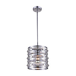 Petia 10-inch 1 Light Chandelier with Chrome Finish