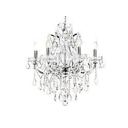 Maria Theresa 24 inch 6 Light Chandelier with Chrome Finish