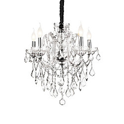 Riley 22 inch 5 Light Chandelier with Chrome Finish