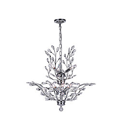Ivy 28-inch 9 Light Chandelier with Chrome Finish
