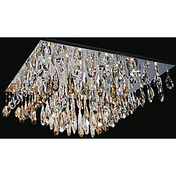 Bianca 24-inch 13 Light Flush Mount with Chrome Finish