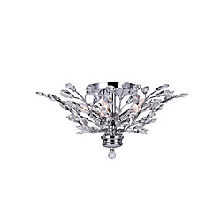 Ivy 22-inch 6 Light Flush Mount with Chrome Finish