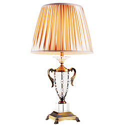Yale 16-inch 1 Light Table Lamp with Antique Brass Finish