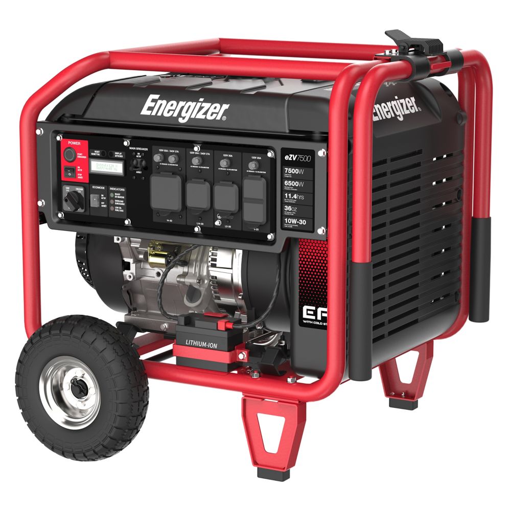 Energizer 7,500 Watt Portable Inverter Generator, with Electric Start