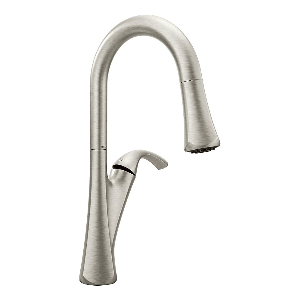 Notch Single Handle Pull Down Sprayer Kitchen Faucet With Reflex In Spot Resist Stainless