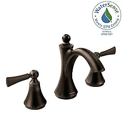 Wynford Two-Handle High Arc Bathroom Faucet in Oil Rubbed Bronze (Valve Sold Separately)