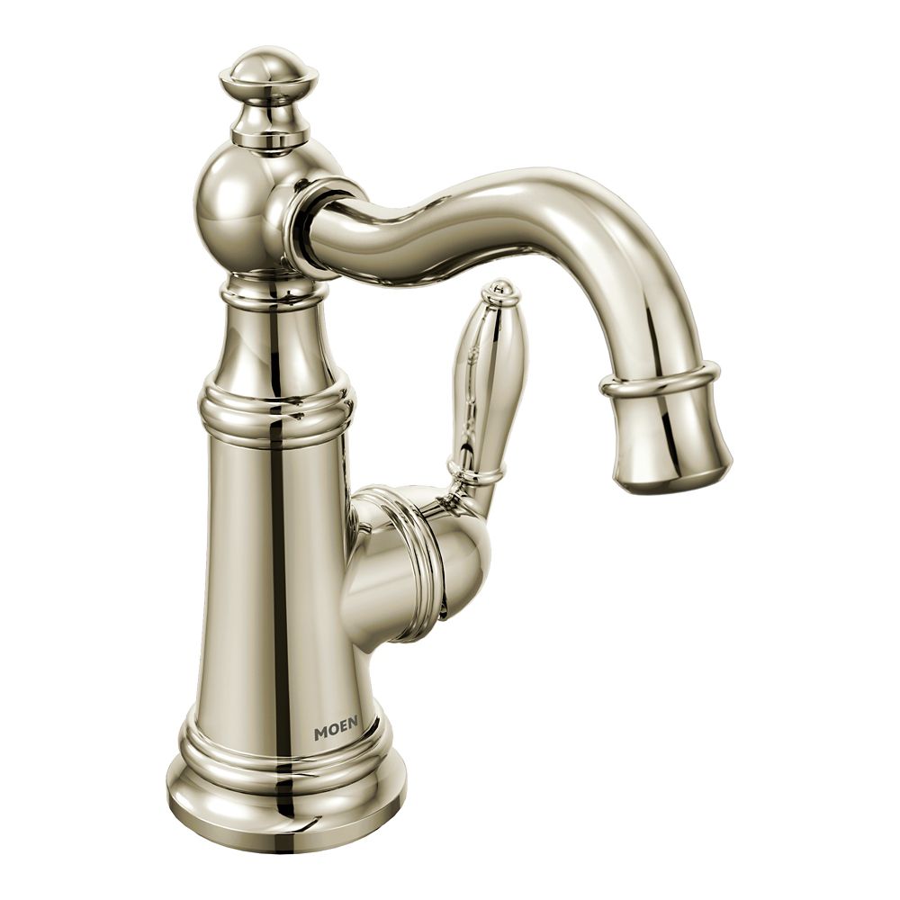 MOEN Weymouth Polished Nickel OneHandle High Arc Bathroom Faucet The