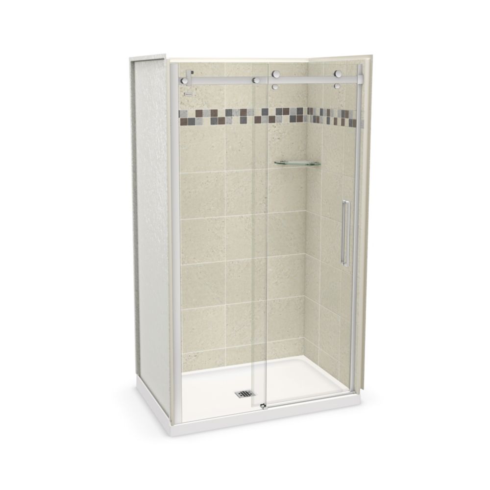 Maax Utile 48 Inch X 32 Inch Stone Sahara Alcove Shower Kit With Chrome Door The Home Depot Canada