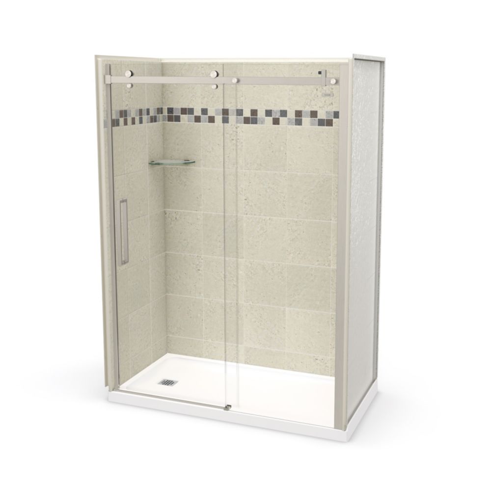 MAAX Utile 60 inch x 32 inch Stone Sahara Right Hand Alcove Shower Kit