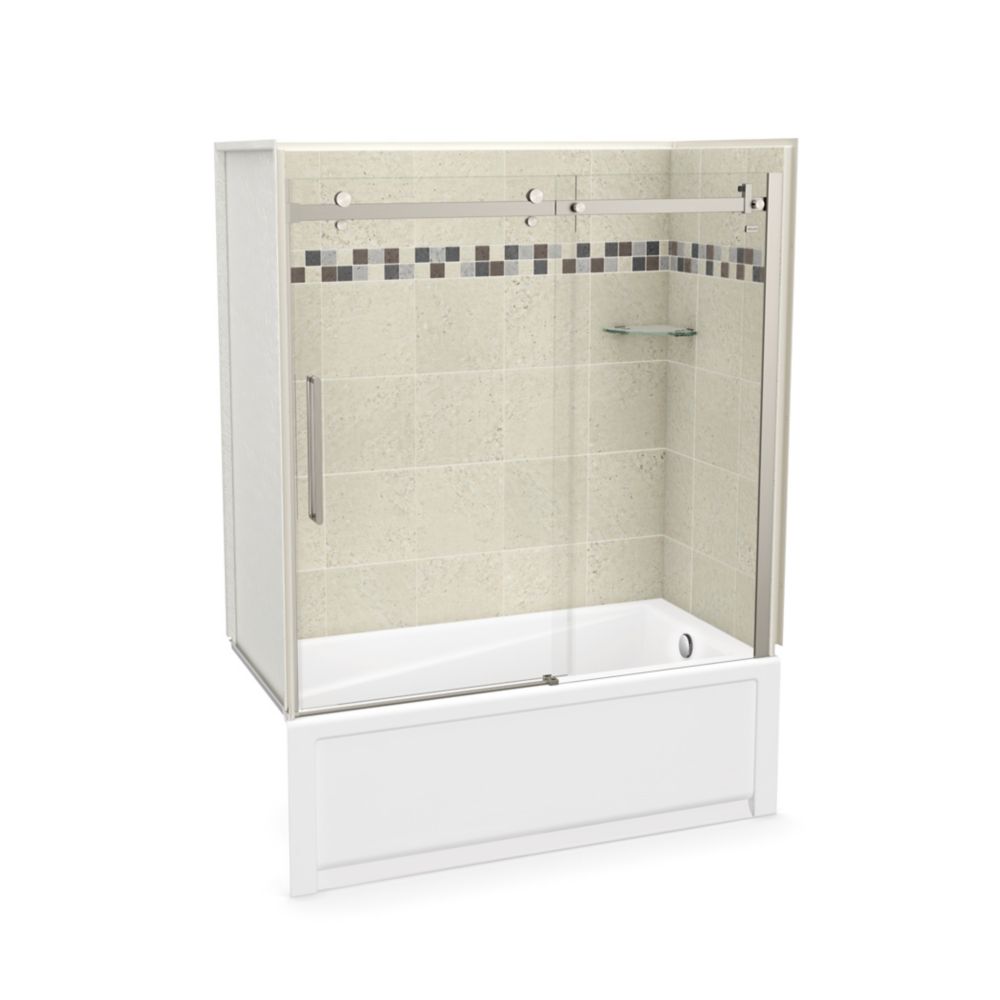 MAAX Utile 60 inch x 30 inch Stone Sahara Tub Wall Kit with Right End