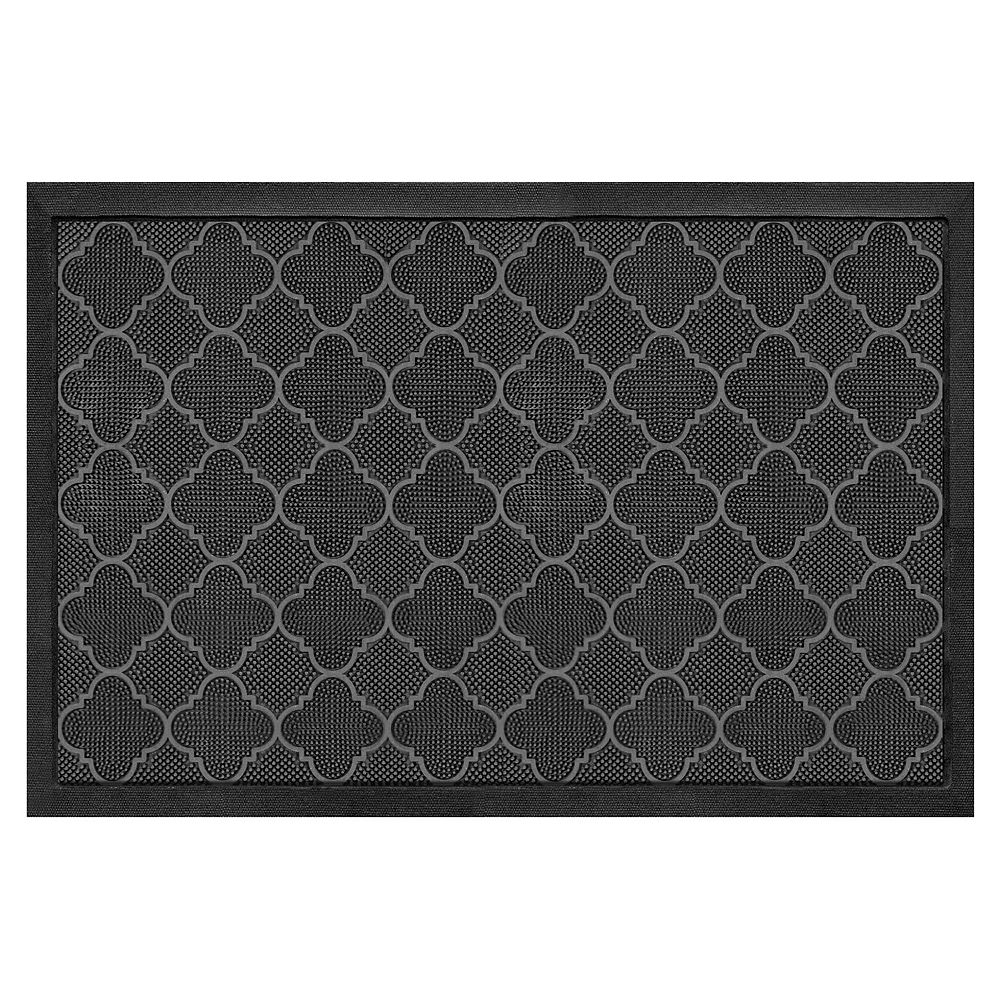 TrafficMaster Starpin Black 24inch x 36inch Rubber Pin Doormat The