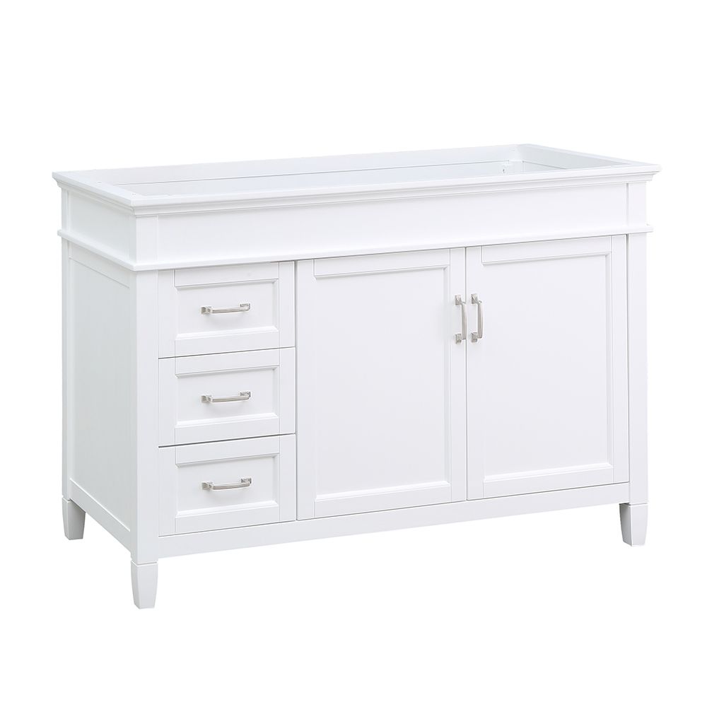 Foremost Ashburn 48 Inch Vanity Cabinet In White The Home Depot Canada Foremost Ashburn 48 Inch Vanity Cabinet In White