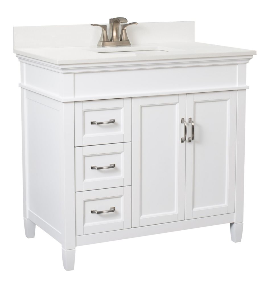 Foremost Ashburn 36 inch Vanity Combo in White with Lily ...