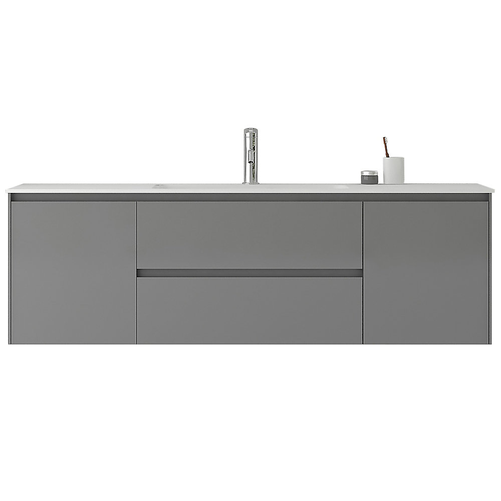 Jade Bath Morgan 63 Inch Single Wall Mounted Modern Grey