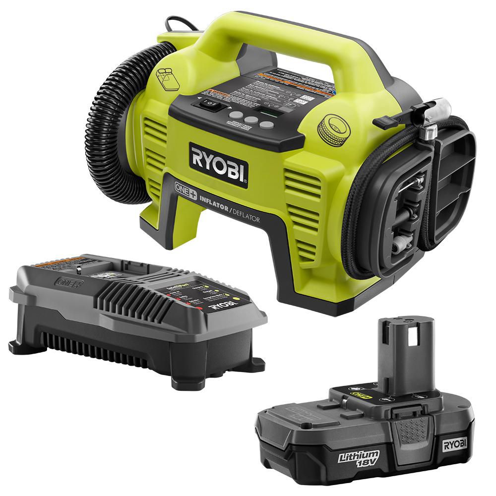 RYOBI 18V ONE+ Lithium-Ion Cordless Dual Function Inflator/Deflator ...