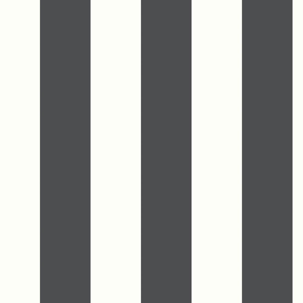 RoomMates Awning Stripe Black Peel & Stick Wallpaper | The Home Depot Canada