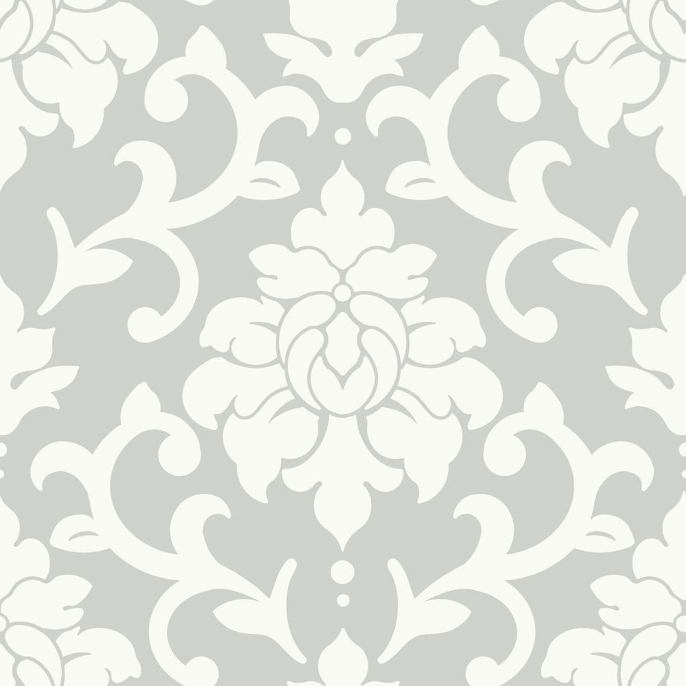 RoomMates Grey Damask Peel & Stick Wallpaper | The Home ...