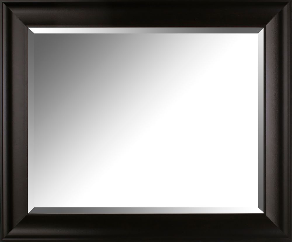 Mirrorize Canada 28.5X34.5 Cafe Bevel Mirror Brown Ready to Hang The Home Depot Canada