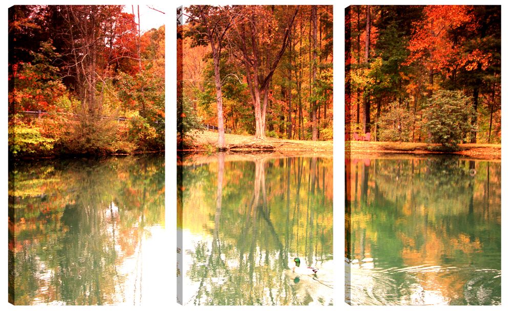 Art Maison Canada 24X12 Landscape Photography Lake Reflection I Canvas Wall Art Ready to H