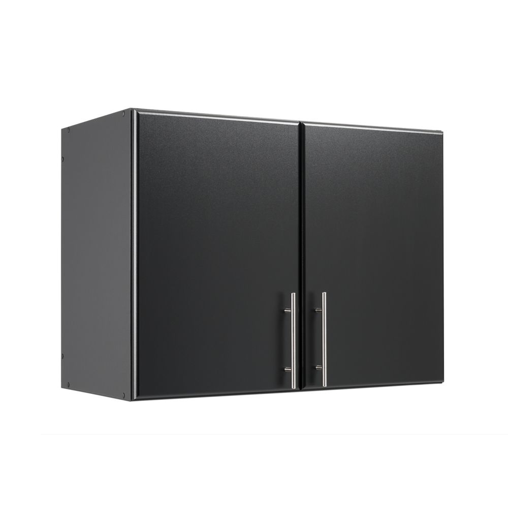 Prepac Elite 32-inch Stackable Wall Cabinet in Black | The Home Depot