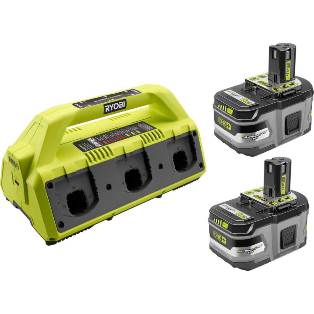 Ryobi 18v One 6 Port Dual Chemistry Supercharger Kit With 2 6 0 Ah