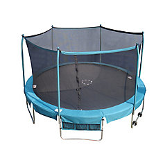 Deluxe 15 ft. Round Trampoline and Enclosure Combo with Shoe Bag and Roll-Away Wheels