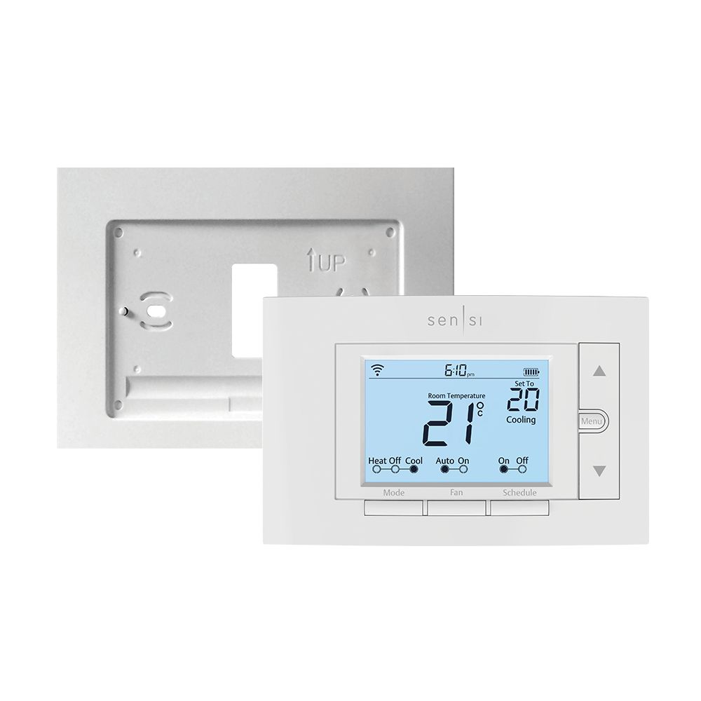 Emerson Sensi Thermostat Intelligent avec plaque murale Home Depot Canada