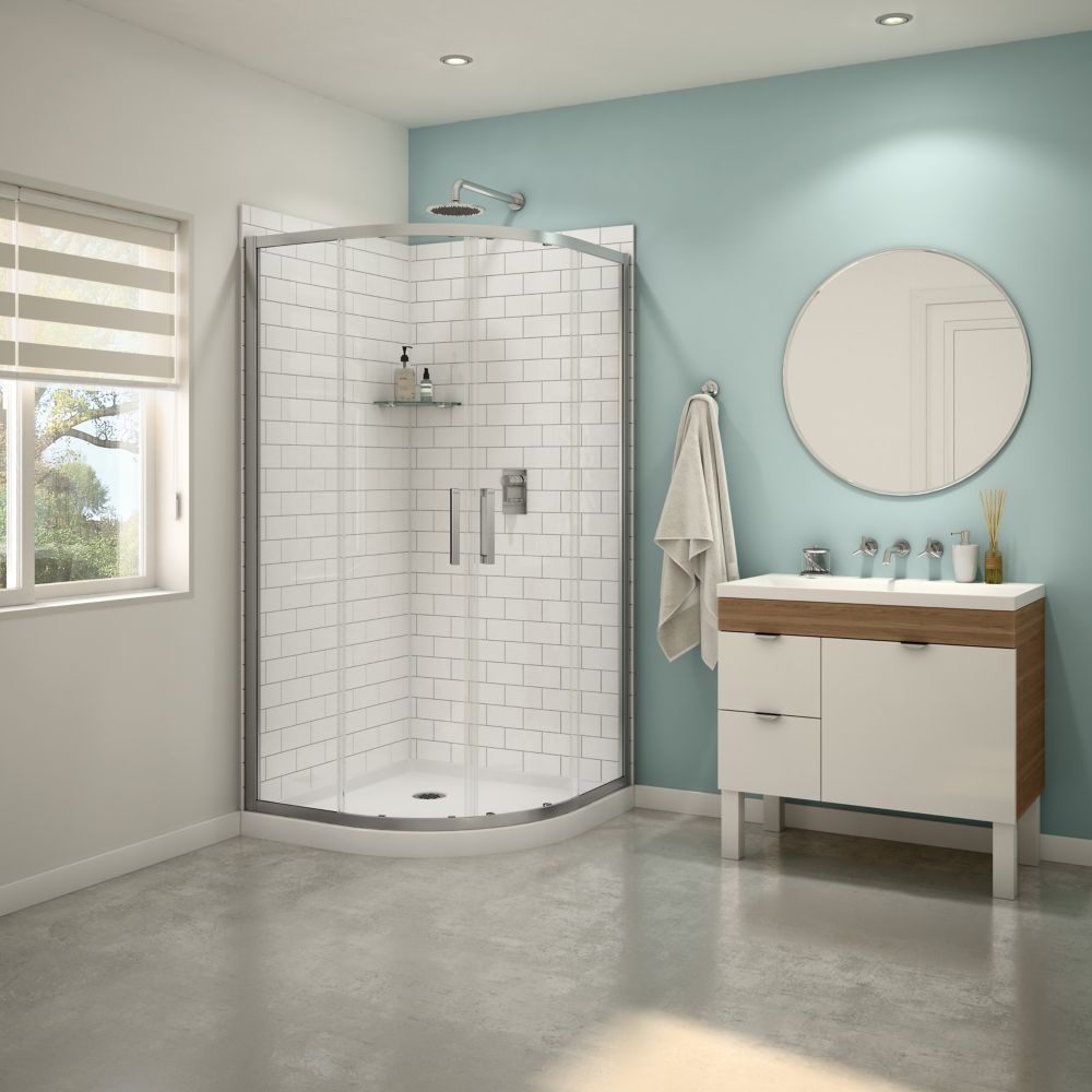 MAAX Sakura NeoRound 38inch x 38inch x 74.5inch Shower Kit in