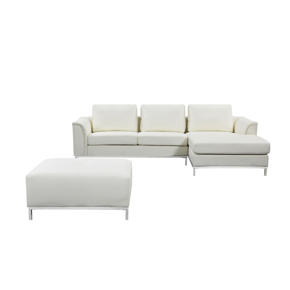 velago ollon cream right-facing leather sectional sofa