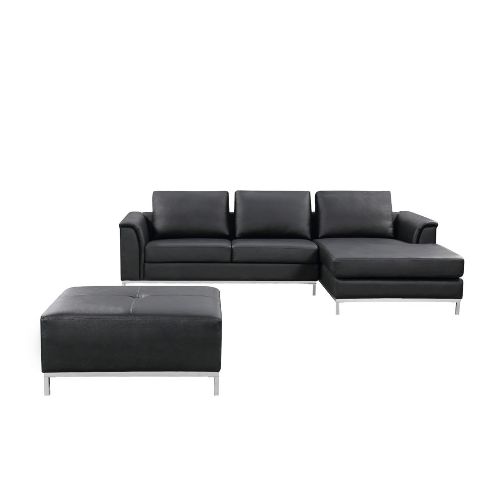 velago ollon cream right-facing leather sectional sofa